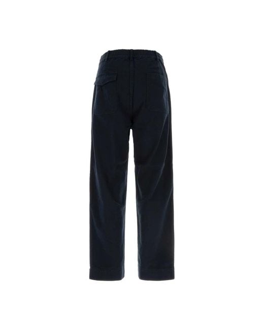 Nanamica Blue Wide Trousers for men