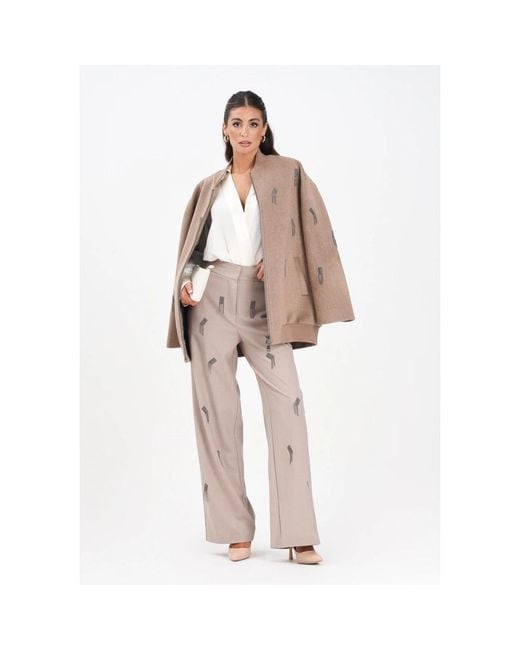 SIMONA CORSELLINI Natural Wide Trousers