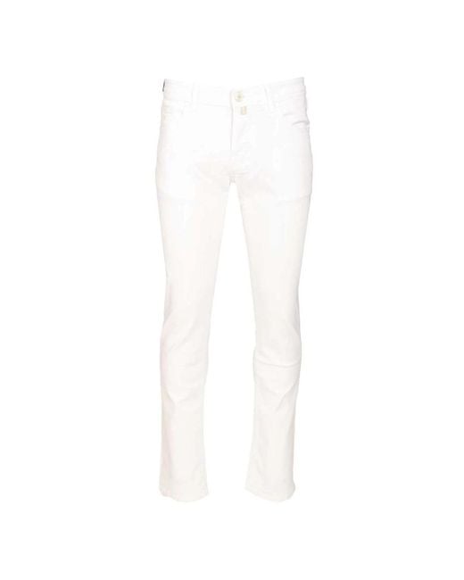 Jacob Cohen White Slim-Fit Jeans for men