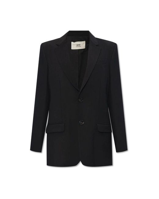 AMI Black Blazer mit reverskragen