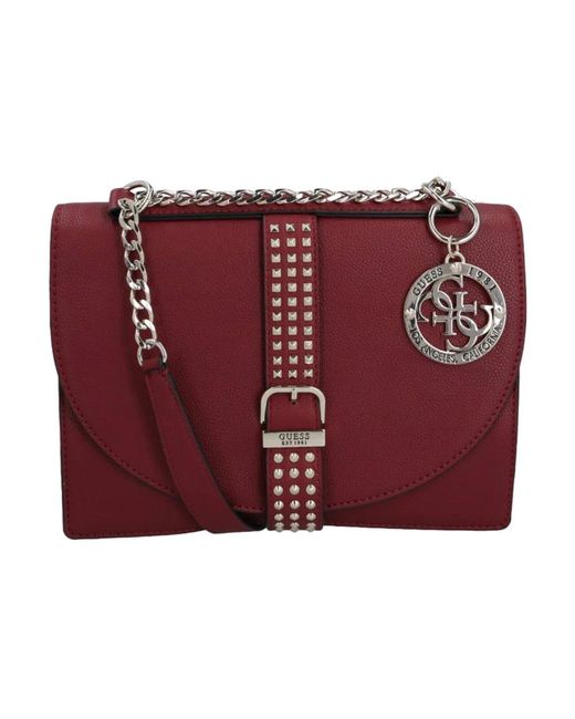 Guess Red Rote synthetische handtasche,schwarze synthetische handtasche