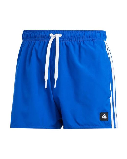 Blu pantaloncini da bagno 3 strisce clx di Adidas in Blue da Uomo