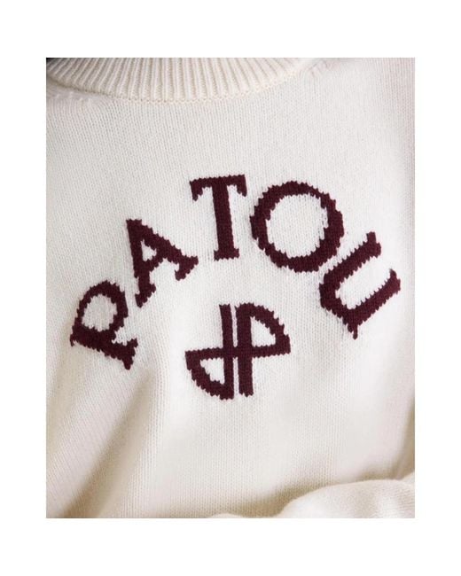 Patou White Round-Neck Knitwear