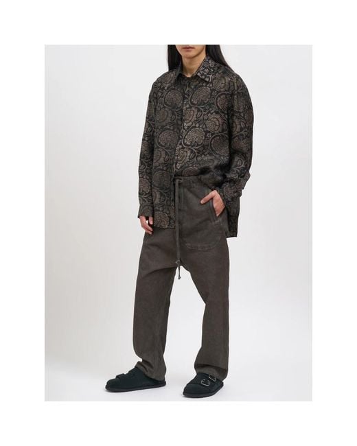 Uma Wang Black Casual Shirts for men