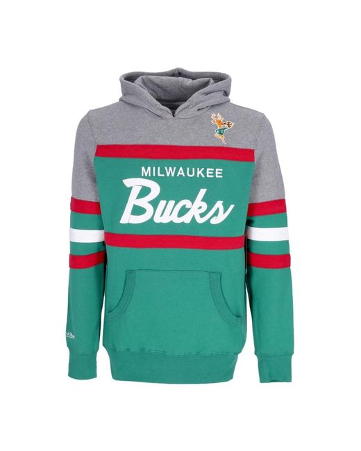 Mitchell & Ness Hoodies & Sweatvesten ,Veelkleurig ,Katoen Nba Headcoach Hoodie Hardwood Classics in het Blue voor heren