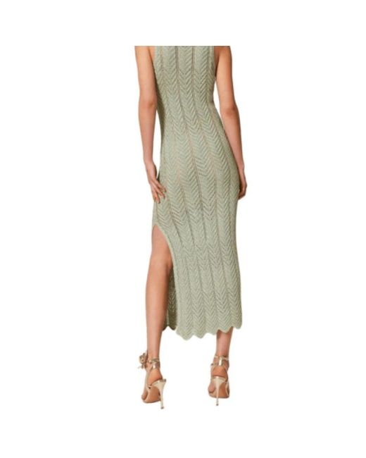 Knitted Dresses Twinset en coloris Green