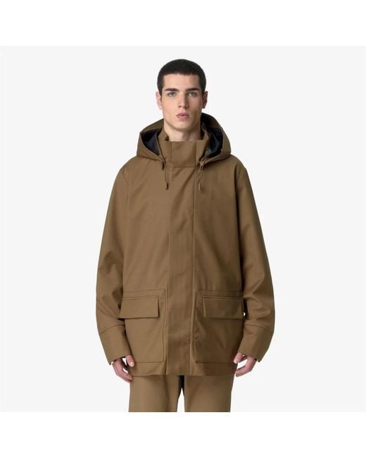 K-Way Green Parkas for men