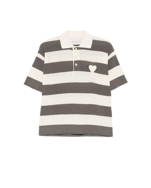 AMI Gray Polo Shirts for men