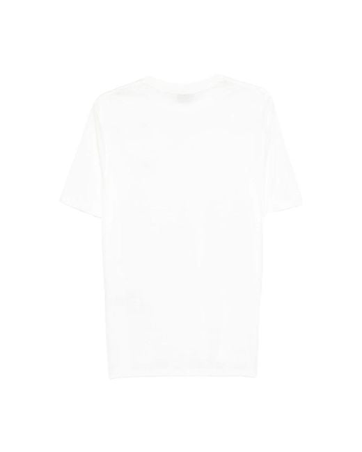 Emporio Armani White Round Neck T-Shirt With Logo Detail for men