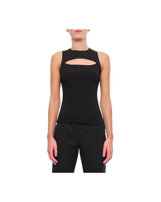 Alexander McQueen Black Round-Neck Knitwear