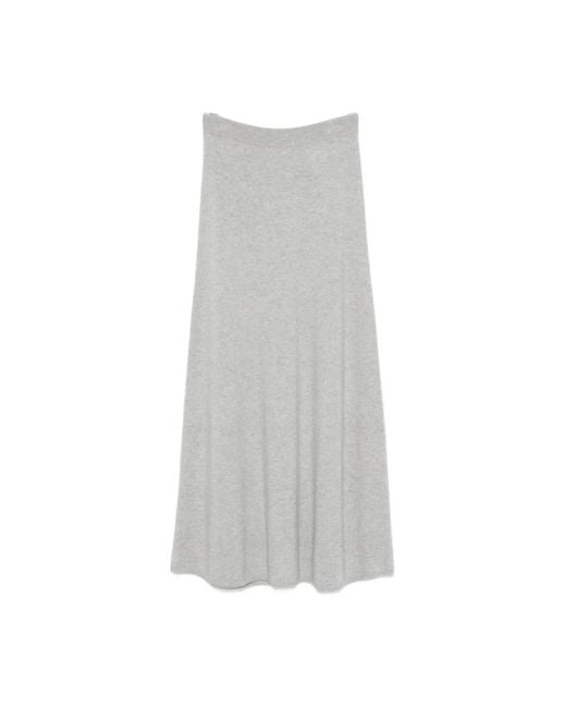 Lisa Yang Gray Taube Graue Cashmere A-Linie Rock