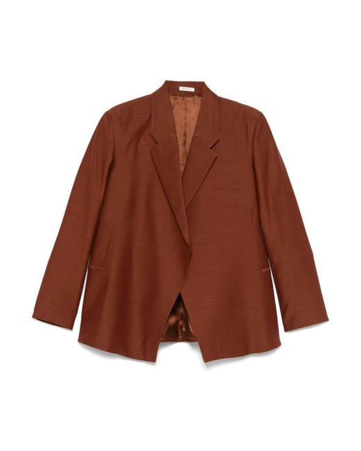 BITE STUDIOS Jassen ,Bruin ,Wol Roestbruine Wol Zijde Blazer Jas in het Brown