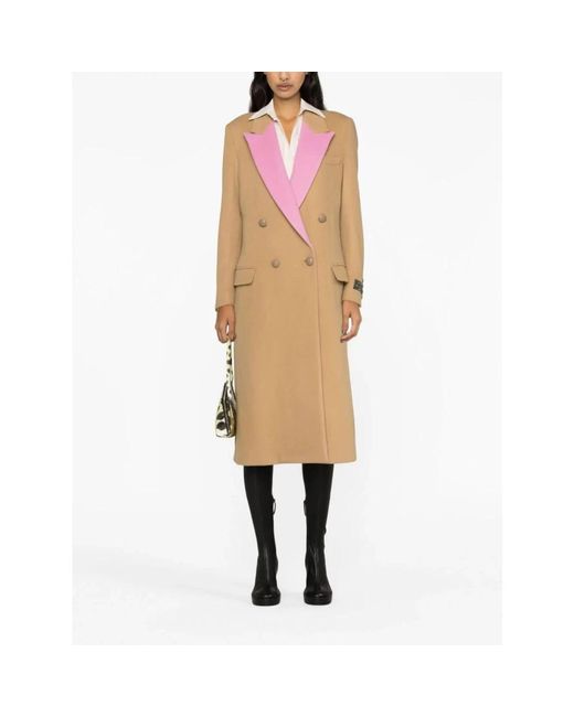 MSGM Pink Double-Breasted Coats