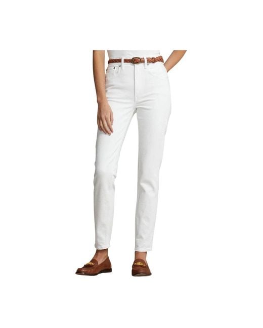 Polo Ralph Lauren White Slim-Fit Trousers