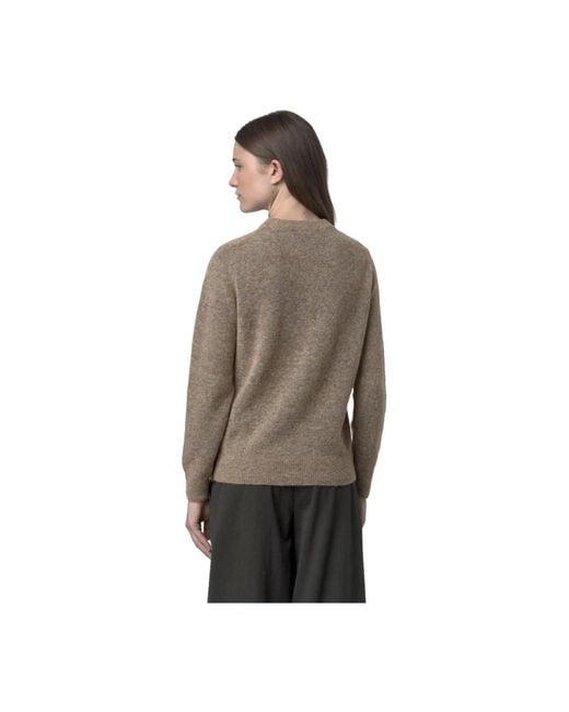 K-Way Brown Round-Neck Knitwear