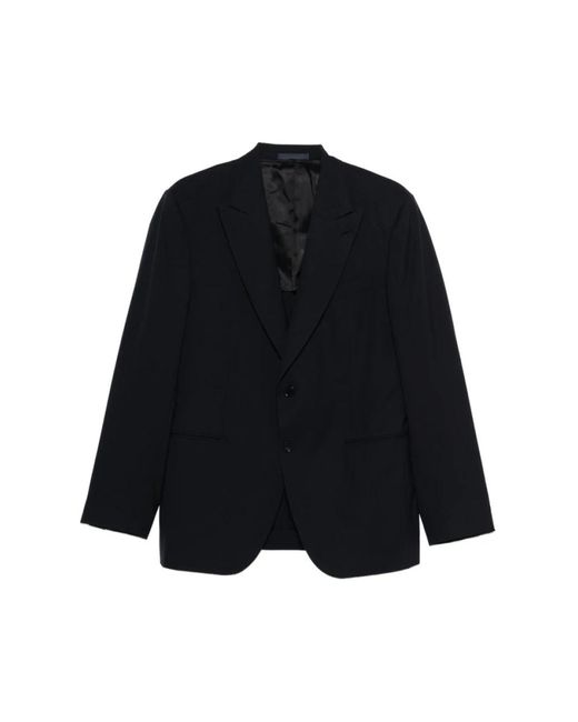 Caruso Kostuums ,Blauw ,Leer Single-Breasted Pak in het Black voor heren