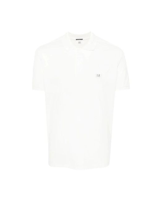 C P Company Polo shirts,weiße birne mercerized polo shirt in White für Herren