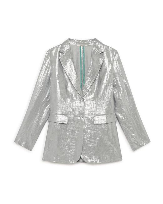 Maliparmi Exclusieve Linnen Jas in het Gray