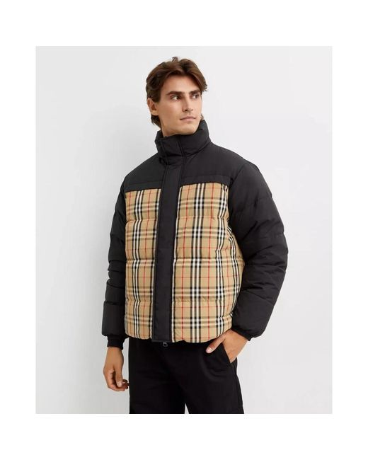 Burberry Jassen ,Zwart ,Omkeerbare Geruite Donsjas in het Black voor heren