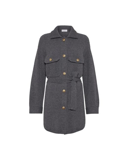 Cardigans Brunello Cucinelli de color Gray