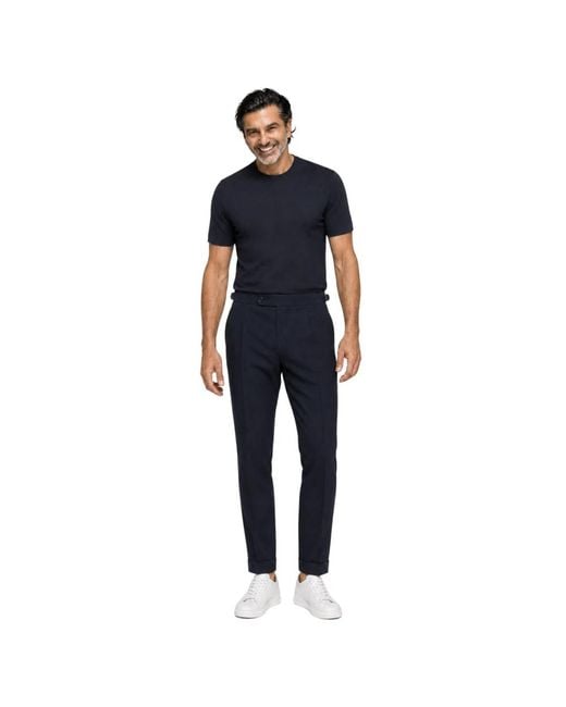 Franzese Collection Blue Suit Trousers for men