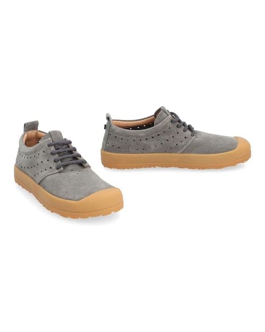 Volta Footwear Gray Wildleder Sneakers Mit Gummikappe