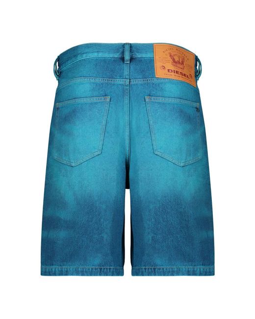 DIESEL Blue Denim Shorts for men