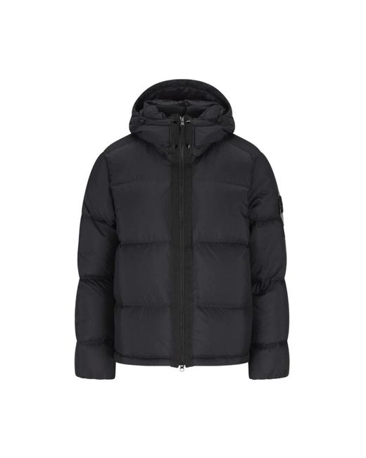 Stone Island Black Winter Jackets for men