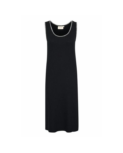 Cream Black Midi Dresses