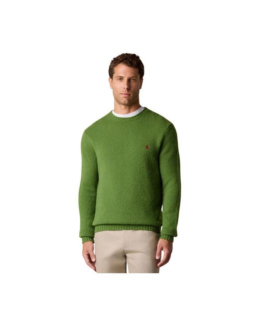 Brooks Brothers Green Round-Neck Knitwear for men