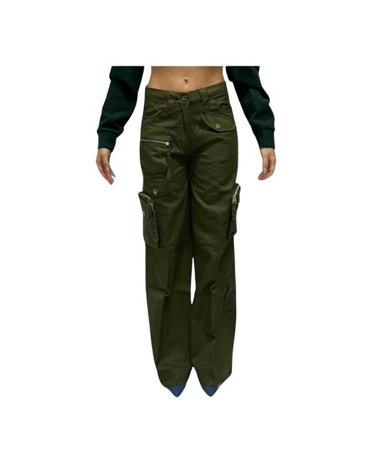 Silvian Heach Green Straight Trousers