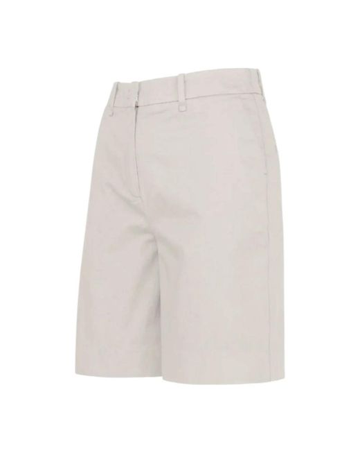 Bomboogie White Casual Shorts