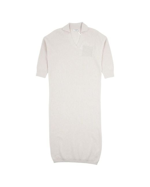 Peserico White Short Dresses