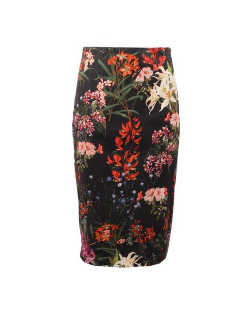 Marella Rokken ,Veelkleurig ,Katoen Cotton Flowers Rok in het Multicolor