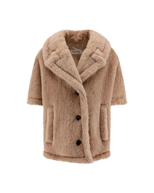 Max Mara Brown Faux Fur & Shearling Jackets