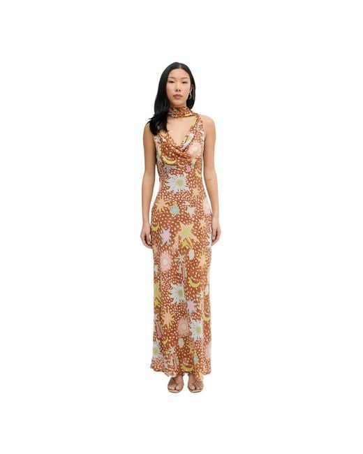 Maxi Dresses Never Fully Dressed de color Metallic