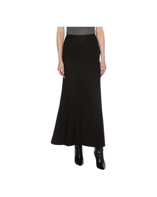 Alberta Ferretti Uitlopende Rok Van Stretchflanel in het Black