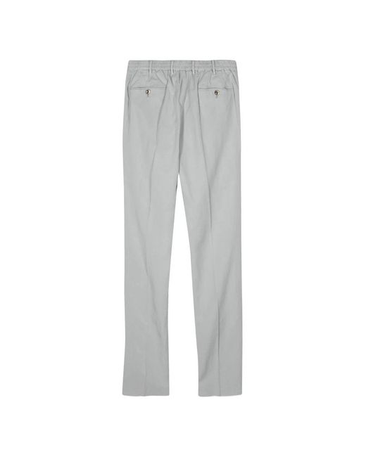 PT Torino Gray Straight Trousers for men