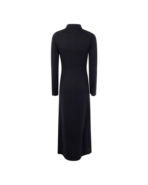 Guest In Residence Black Schwarzes Kaschmirhemdkleid Mit Knopfverschluss