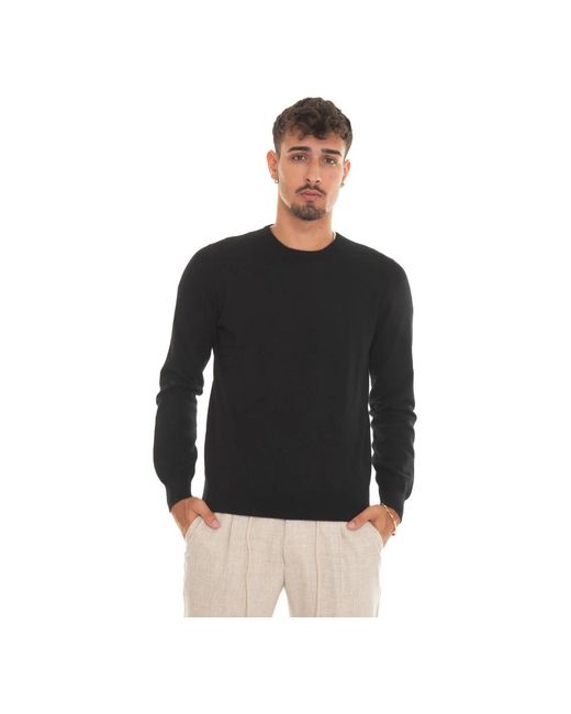Gran Sasso Black Round-Neck Knitwear for men