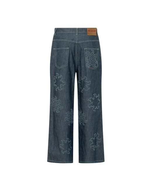 Marni Blue Straight Jeans for men