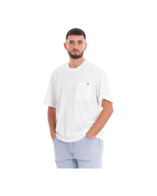Dickies Taschen kurzarm t-shirt für männer in White für Herren