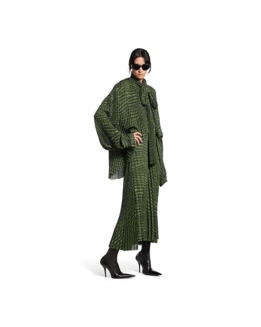 Balenciaga Green Maxi Dresses