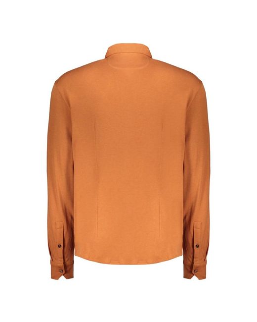 Moorer Orange Casual Shirts for men