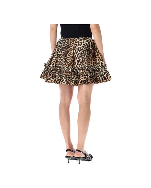 Ganni Black Short Skirts