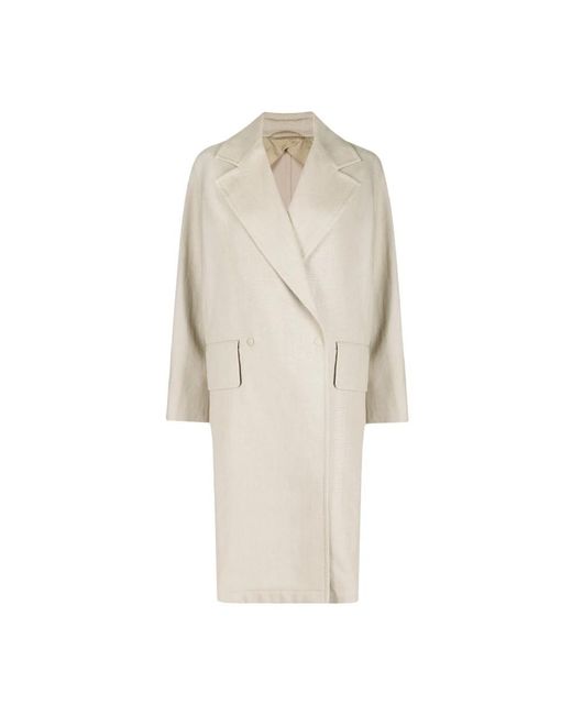 Max Mara Natural Double-Breasted Coats