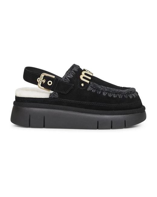 Mou Black Clogs