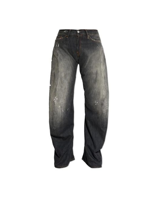 Acne Gray Loose-Fit Jeans