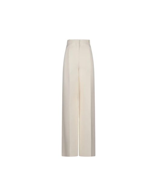 Dior White Wide Trousers