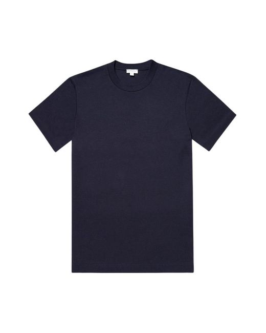 Sunspel Tops ,Blauw ,Katoen Relaxed Fit Heavyweight T-Shirt in het Blue voor heren